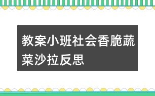 教案小班社會(huì)香脆蔬菜沙拉反思