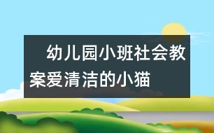 　幼兒園小班社會教案：愛清潔的小貓