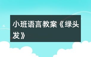 小班語(yǔ)言教案《綠頭發(fā)》