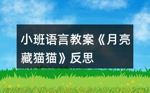 小班語言教案《月亮藏貓貓》反思