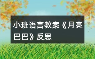 小班語言教案《月亮巴巴》反思