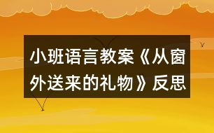 小班語(yǔ)言教案《從窗外送來(lái)的禮物》反思