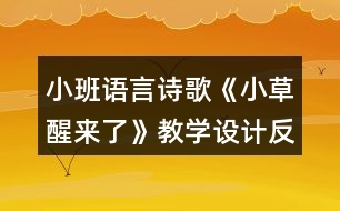 小班語言詩歌《小草醒來了》教學設(shè)計反思