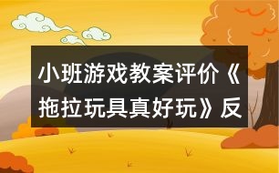 小班游戲教案評(píng)價(jià)《拖拉玩具真好玩》反思