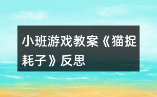 小班游戲教案《貓捉耗子》反思