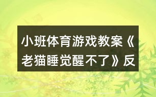 小班體育游戲教案《老貓睡覺醒不了》反思