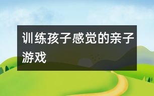 訓(xùn)練孩子感覺的親子游戲