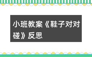 小班教案《鞋子對對碰》反思