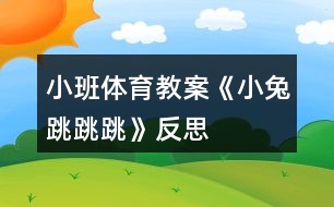 小班體育教案《小兔跳跳跳》反思