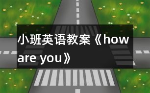 小班英語教案《how are you》