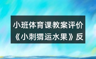 小班體育課教案評價《小刺猬運(yùn)水果》反思