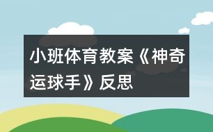 小班體育教案《神奇運球手》反思