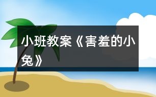 小班教案《害羞的小兔》