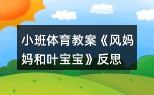 小班體育教案《風媽媽和葉寶寶》反思