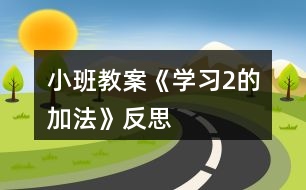 小班教案《學(xué)習(xí)2的加法》反思