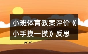 小班體育教案評(píng)價(jià)《小手摸一摸》反思