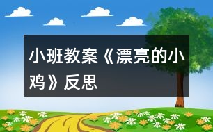 小班教案《漂亮的小雞》反思