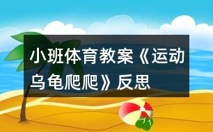 小班體育教案《運(yùn)動烏龜爬爬》反思