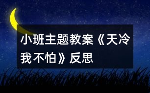 小班主題教案《天冷我不怕》反思