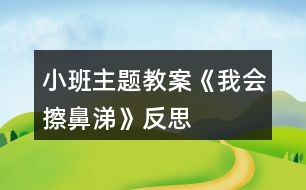 小班主題教案《我會(huì)擦鼻涕》反思