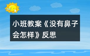 小班教案《沒有鼻子會怎樣》反思