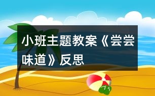 小班主題教案《嘗嘗味道》反思