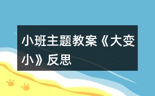 小班主題教案《大變小》反思