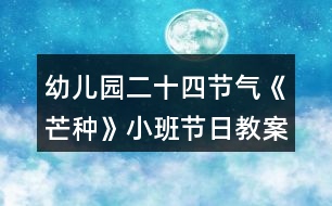 幼兒園二十四節(jié)氣《芒種》小班節(jié)日教案