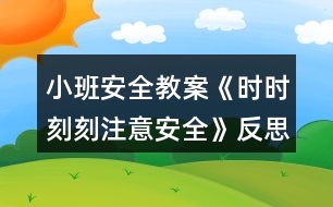 小班安全教案《時時刻刻注意安全》反思