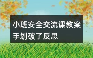 小班安全交流課教案手劃破了反思