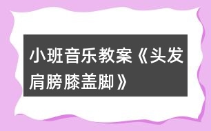 小班音樂教案《頭發(fā)、肩膀、膝蓋、腳》