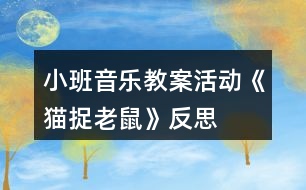 小班音樂(lè)教案活動(dòng)《貓捉老鼠》反思