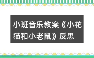 小班音樂教案《小花貓和小老鼠》反思