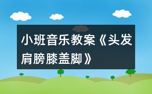 小班音樂教案《頭發(fā)、肩膀、膝蓋、腳》反思