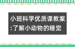 小班科學(xué)優(yōu)質(zhì)課教案:了解小動(dòng)物的睡覺習(xí)慣（原創(chuàng)）