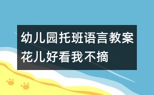 幼兒園托班語言教案：花兒好看我不摘