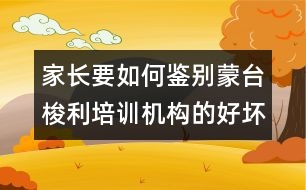 家長要如何鑒別蒙臺梭利培訓(xùn)機構(gòu)的好壞