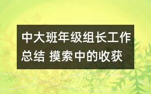 中大班年級(jí)組長(zhǎng)工作總結(jié) 摸索中的收獲