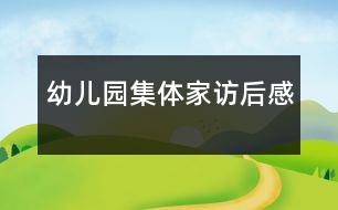 幼兒園集體家訪后感