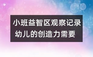 小班益智區(qū)觀察記錄 幼兒的創(chuàng)造力需要鼓勵(lì)