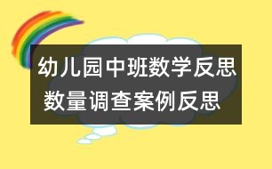 幼兒園中班數(shù)學(xué)反思 數(shù)量調(diào)查案例反思