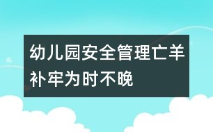 幼兒園安全管理：“亡羊補牢”為時不晚 幼兒園安全管理：“亡羊補牢”為時不晚