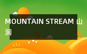 MOUNTAIN STREAM （山澗）