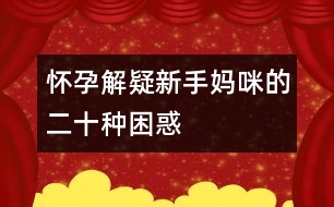 懷孕解疑：新手媽咪的二十種困惑