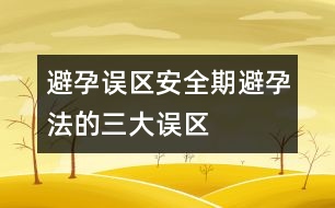 避孕誤區(qū)：安全期避孕法的三大誤區(qū)