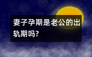 妻子孕期是老公的出軌期嗎?