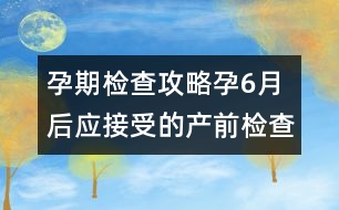 孕期檢查攻略：孕6月后應接受的產(chǎn)前檢查