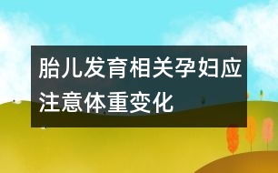 胎兒發(fā)育相關：孕婦應注意體重變化