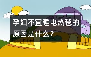 孕婦不宜睡電熱毯的原因是什么？