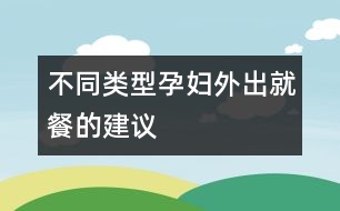 不同類型孕婦外出就餐的建議